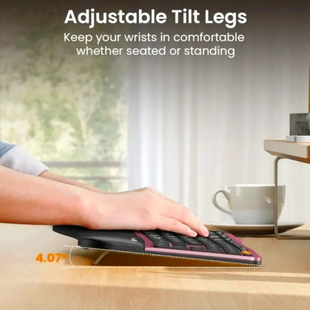 Ergonomic Keyboard Wrist Rest - Black and Gray